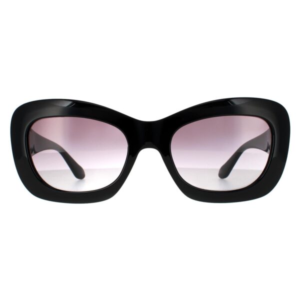 Versace Rectangle Womens Black Grey Gradient Sunglasses - One Size