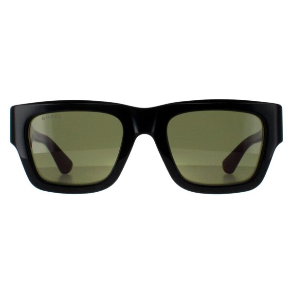 Gucci Square Mens Black with Green and Red GG1668S - One Size