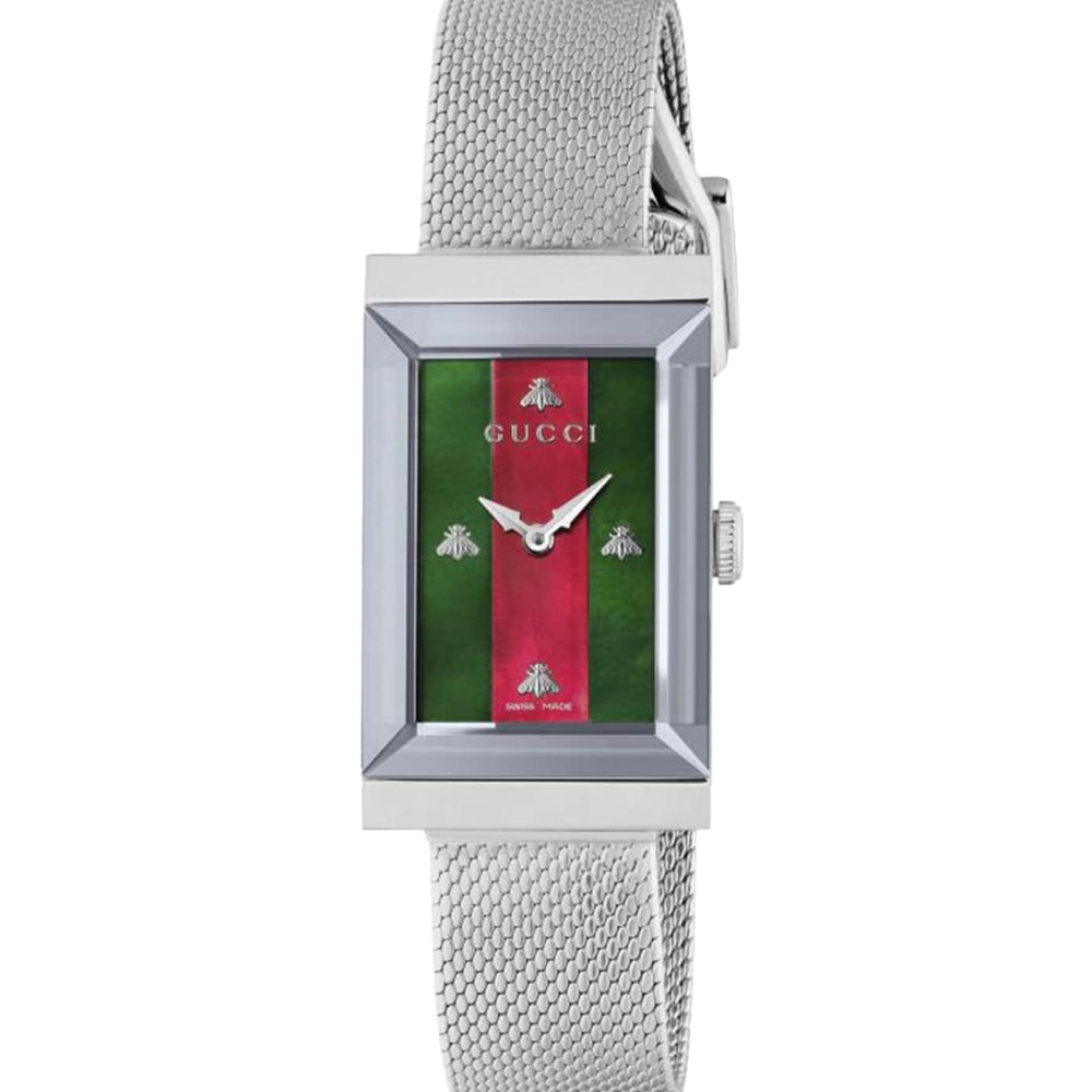 Gucci Womens YA147401 G-Frame Ladies Watch - Silver Stainless Steel - One Size