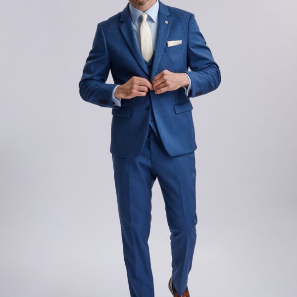 Ashley – Navy Blue Three-Piece Suit