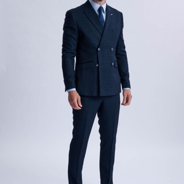 Caridi Navy Double Breasted Two Piece Suit