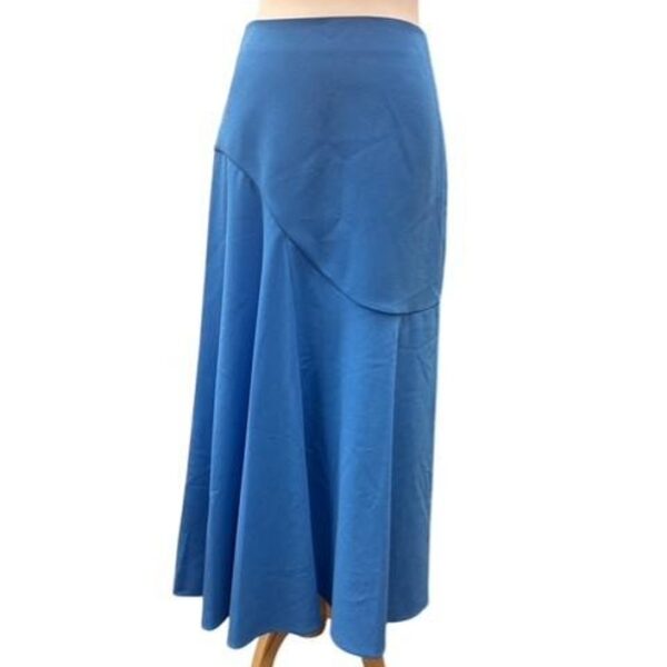 Roksanda Bnwt Adelaide Crepe Midi Skirt Cyan Size: 8