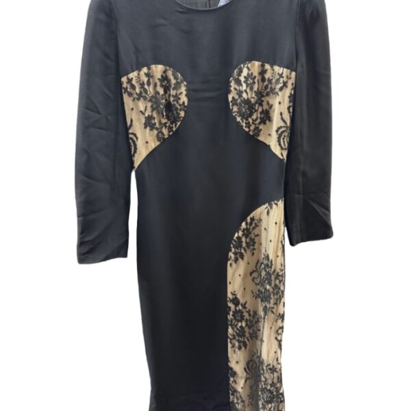 Alexander Mcqueen Lace Dress Black Size: 10
