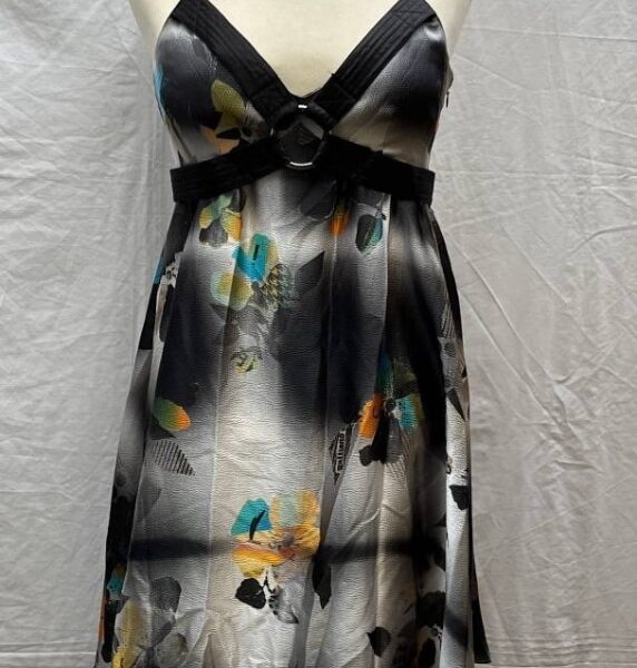 John Galliano Floral Print Dress Multicoloured Size: L