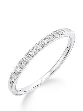 Love Diamond 9Ct White Gold 25 Point Micro Setting Eternity Ring