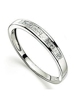 Love Diamond Platinum 25 Point Diamond Channel Set Eternity Ring