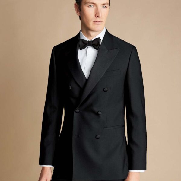 Charles Tyrwhitt Slim Fit Pure Wool Suit Jacket Black