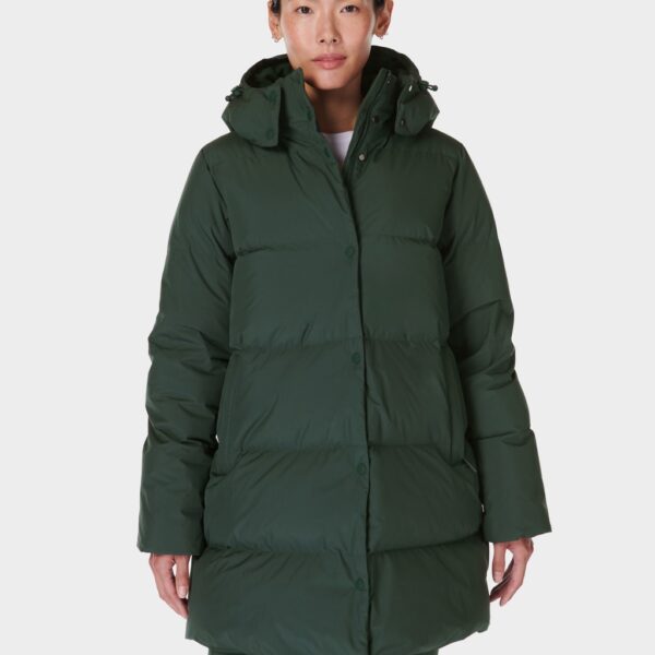 Sweaty Betty Padded Hooded Puffer Jacket Teal Green