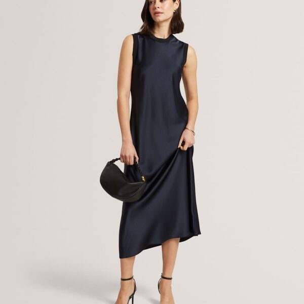 Ted Baker Knitted Back Maxi Slip Dress Navy