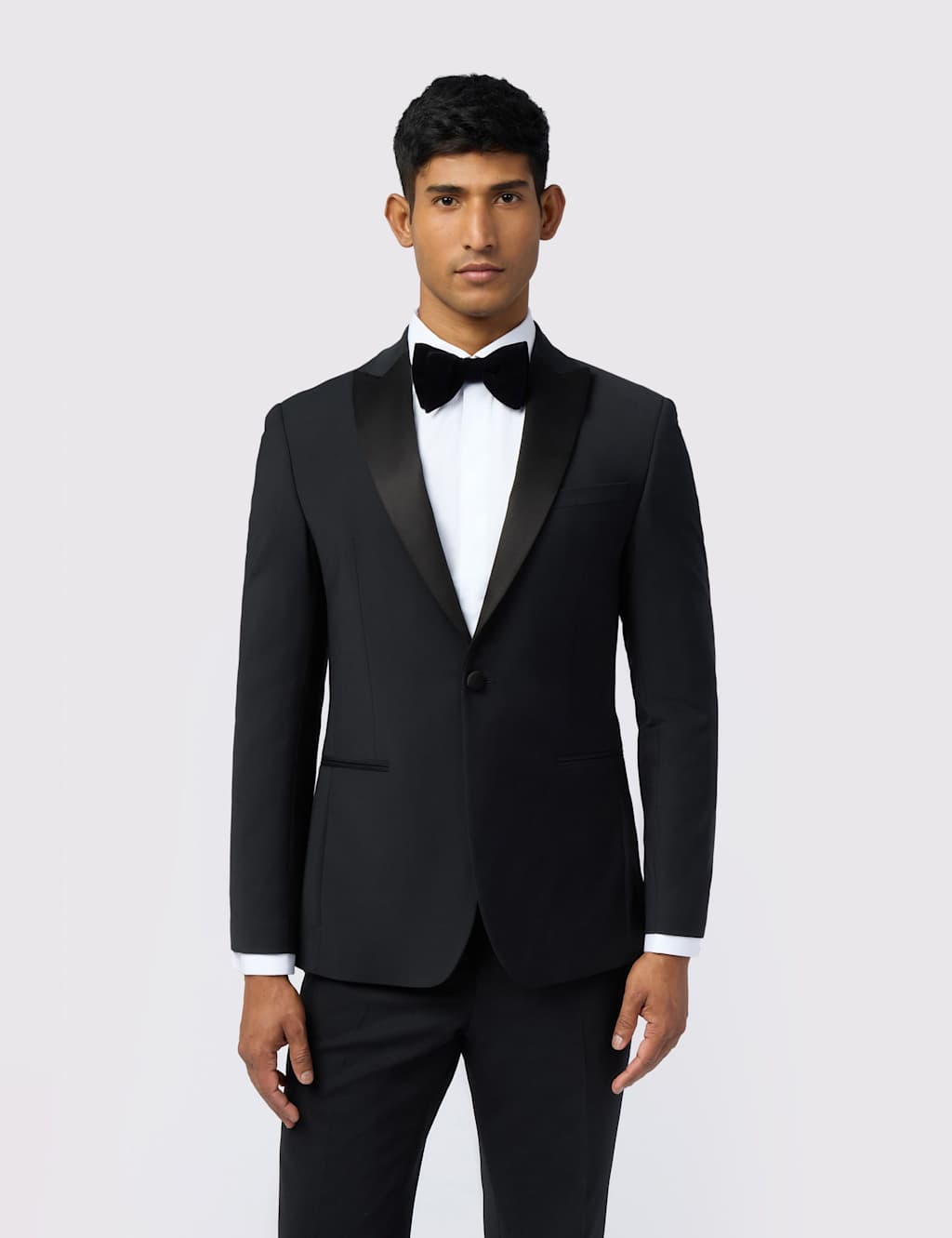 Ted Baker Slim Fit Wool Rich Performance Tuxedo Jacket Black