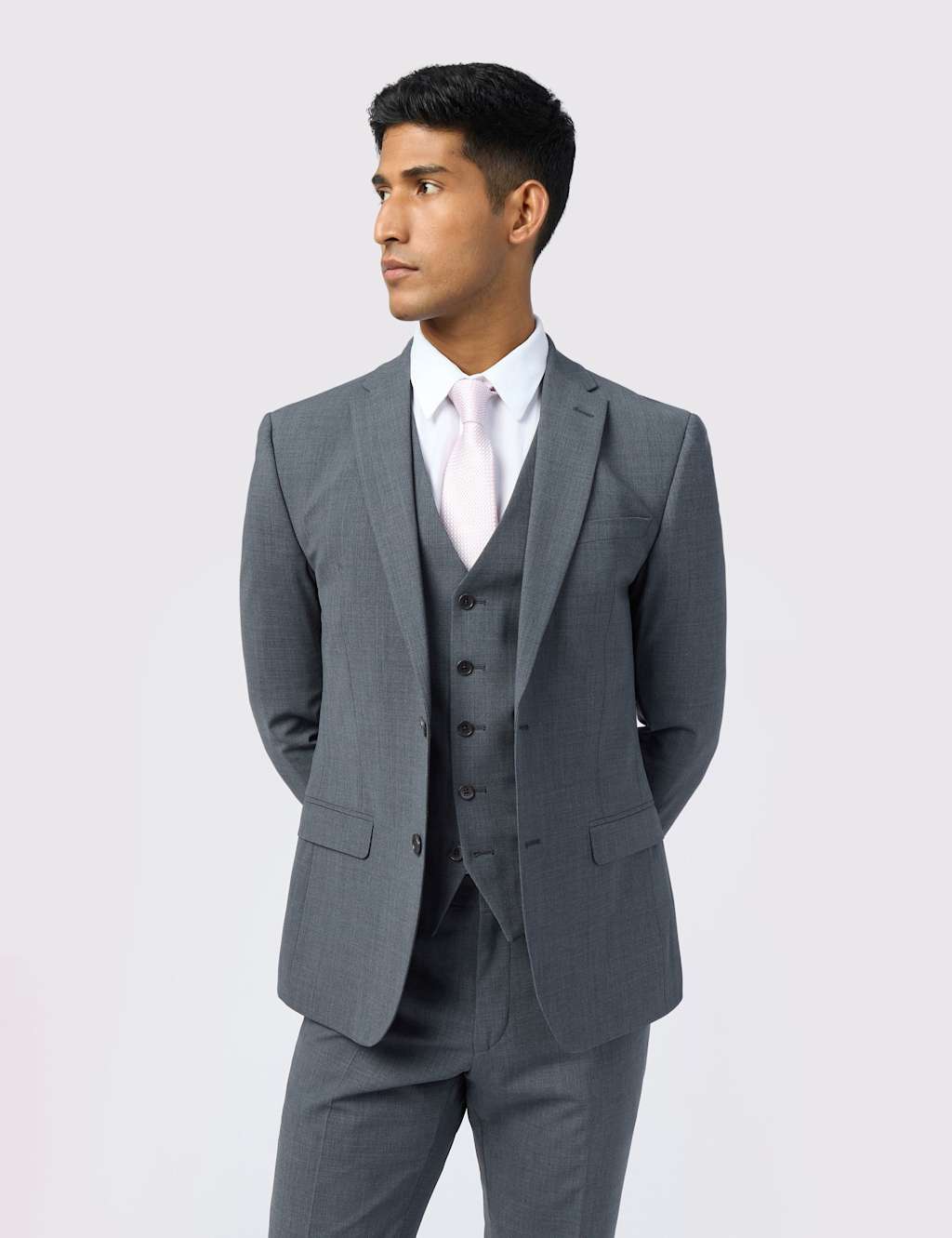 Ted Baker Slim Fit Wool Rich Suit Jacket Charcoal