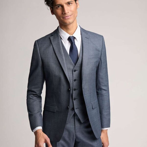 Ted Baker Slim Fit Wool Rich Puppytooth Suit Jacket Navy