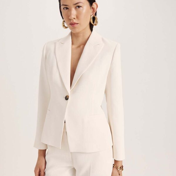 SABA Single Breasted Blazer Cream