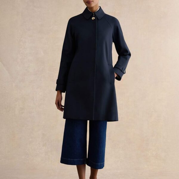 HOBBS Cotton Rich Collared Trench Coat Navy