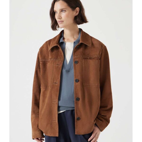 HUSH Suede Jacket Light Brown