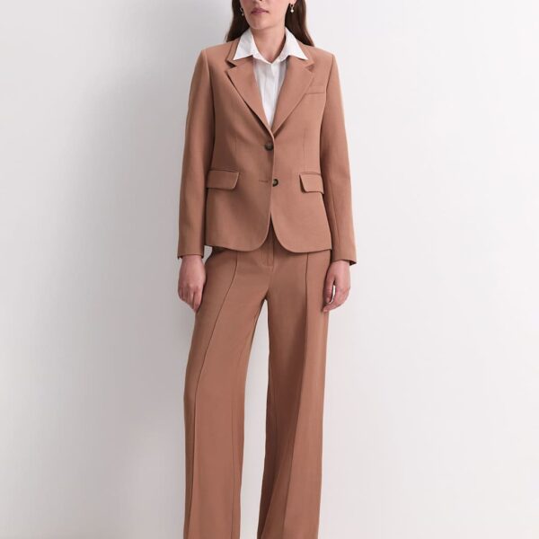 Sportscraft Lyocell Rich Single Breasted Blazer Brown