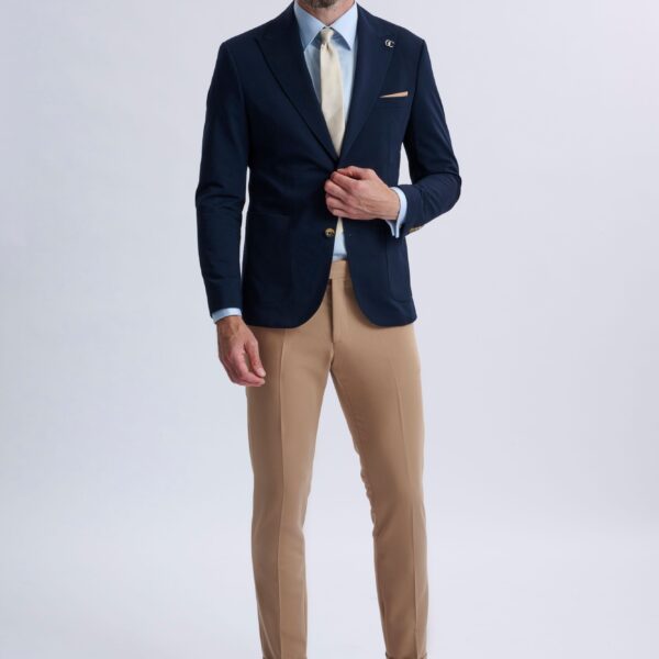 Marcello Single-Breasted Blazer with Camel Trousers