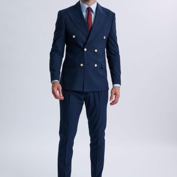 Fabrizio Navy Pinstripe Double-Breasted Suit