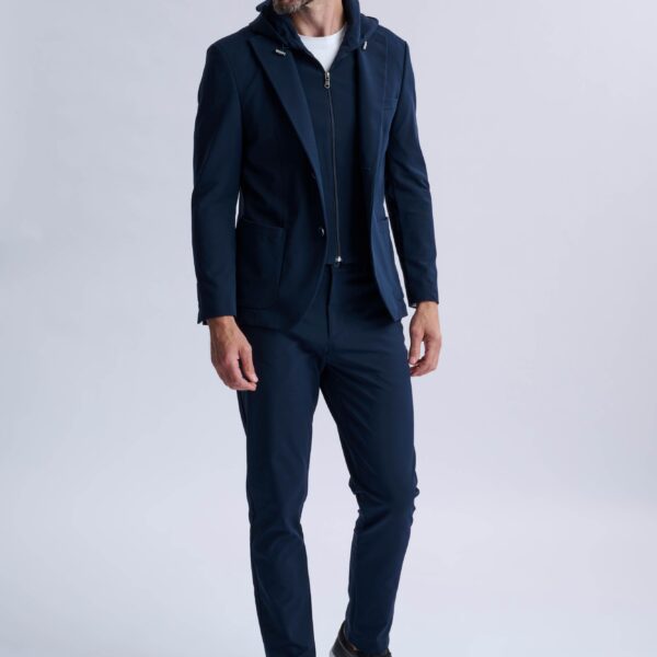 Rulli Navy 360 Stretch Technical Suit with Detachable Hood