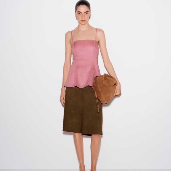 Autograph Suede Bermuda Shorts Dark Olive
