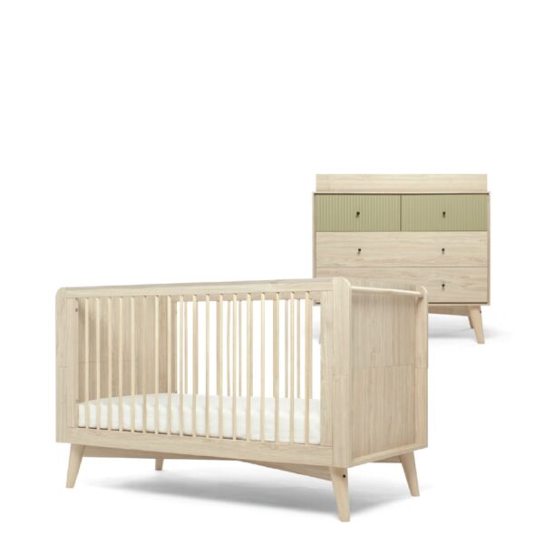 Mamas & Papas Coxley 2 Piece Cotbed Set with Dresser Brown