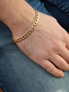 The Love Collection 9Ct Yellow Goldoval Curb Bracelet
