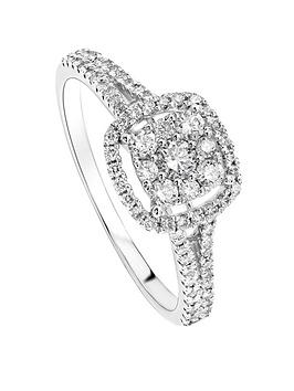 Created Brilliance Gemma Created Brilliance 9Ct White Gold 0.52Ct Lab Grown Diamond Halo Ring