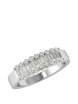 Love Diamond 9Ct White Gold 0.50Ct Diamond Band Ring