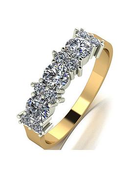 Moissanite 9Ct Gold 1.00Ct Total Eternity Ring