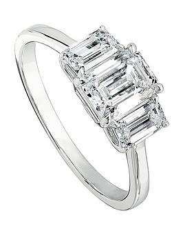 Created Brilliance Murphy , 9Ct White Gold 1.56Ct Tw Emerald Cut Lab Grown Diamond Ring