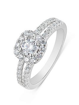 Love Diamond 1Ct Diamond Solitaire Halo Ring G Vs+ Lab Grown