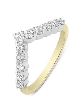 Love Diamond Diamond Clawset Wishbone Ring G Vs+ Lab Grown