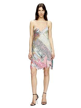 Diesel D-Aria Printed Slip Mini Dress - Multi
