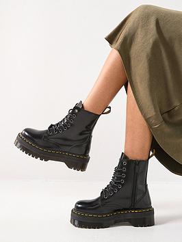 Dr Martens Jadon 8 Eye Boot Polished Smooth - Black