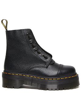 Dr Martens Sinclair Soft Leather Platform Boots - Black