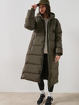 Sweaty Betty Womens Nimbus Longline Waterproof Puffer Coat - Green