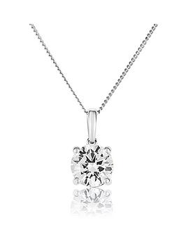 Love Diamond 1.00Ct Round Brilliant Diamond Solitaire Pendant Lab Grown