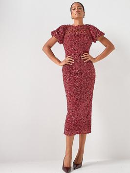 Elliatt Carmen Midi Dress - Red