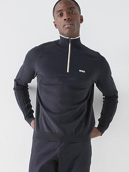 Boss Mens Golf Hydro Quarter Zip - Navy