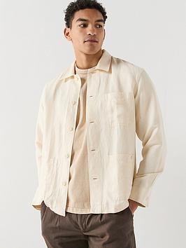 Lacoste Casual Linen Overshirt - Off White
