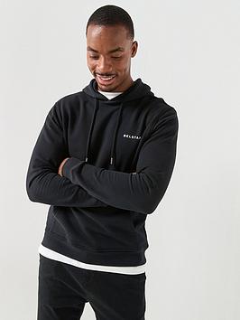 Belstaff Border Large Back Logo Hoodie - Black