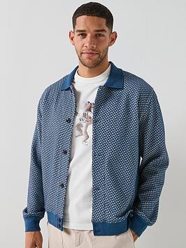 Ps Paul Smith Regular Fit Collared Knitted Cardigan - Blue