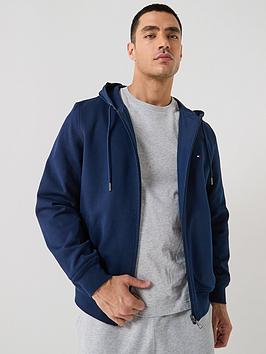 Tommy Hilfiger Mix Media Reversible Zip Through Hoodie - Navy