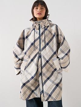Barbour Kinsale Showerproof Cape - Navy Tartan