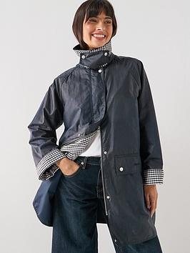 Barbour Wren Wax Jacket - Navy