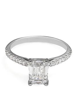 Say It With Emerald Cut 1.20Ct Lab Grown Diamond Ring - 9Ct White Gold