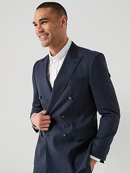Boss H-Huge 2-Piece Double Breasted Slim Fit Suit - Dark Blue