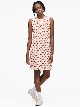 Marc Jacobs Lips Pleated Midi Dress - White