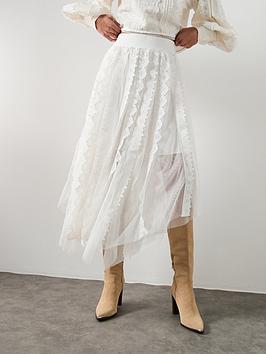 Allsaints Vashtie Maxi Skirt - Optic White