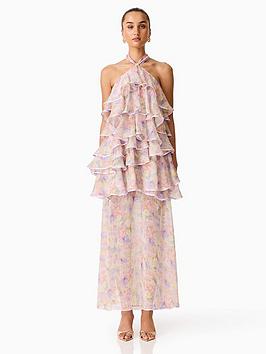 Elliatt Alindra Halter Neck Maxi Dress - Pink